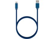 Câble micro USB ADEQWAT vers USB bleu 2m tresse