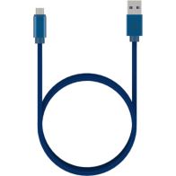 Câble micro USB ADEQWAT vers USB bleu 2m tresse