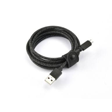 Câble micro USB ADEQWAT vers USB noir 3m tréssé