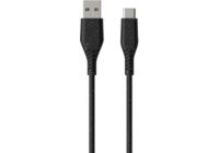 Câble USB C ADEQWAT vers USB noir 2m eco design