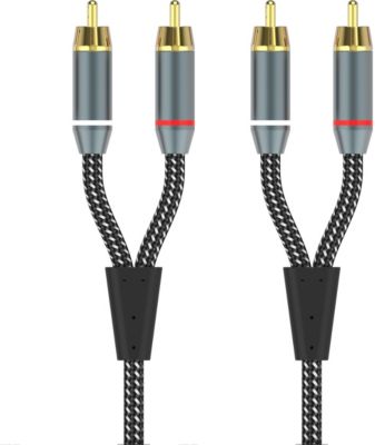 Câble Cordon Adaptateur externe Triple RCA mâle 1m Noir Rouge Blanc