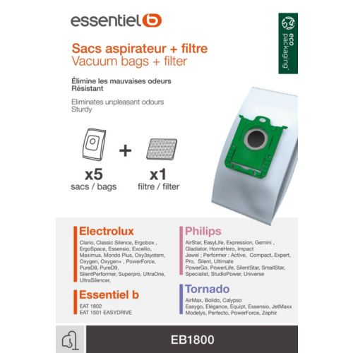 Sac aspirateur ESSENTIELB EB1800 Boulanger