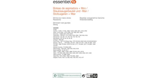 Sac aspirateur ESSENTIELB EB3001