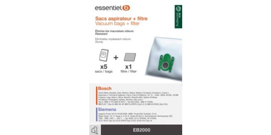 Sac aspirateur ESSENTIELB EB2000