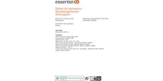 Sac aspirateur ESSENTIELB EB2306