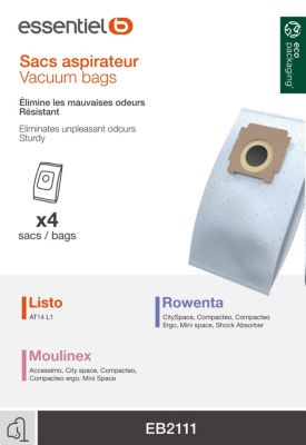 MisterVac compatible avec les sacs d'aspirateur SG sacs de rechange 20  pièces Rowenta RO2611EA CitySpace SG : : Cuisine et Maison