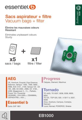 Vhbw 20x Sacs compatible avec Progress PR 12, PR12 aspirateur - papier,  23cm x 18cm, couleur sable