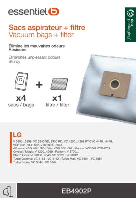 Sac aspirateur ESSENTIELB EB4902P