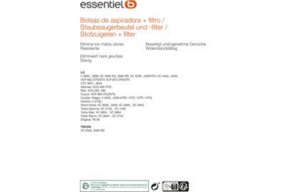 Sac aspirateur ESSENTIELB EB4902P