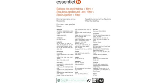 Sac aspirateur ESSENTIELB EB4000