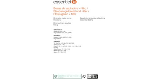 Sac aspirateur ESSENTIELB EB1200