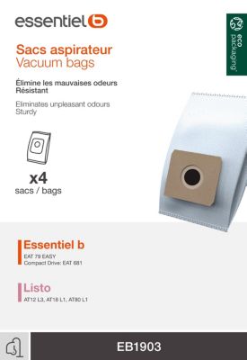 Sac Aspirateur Anti-Odeur - Retrait 1h en Magasin*