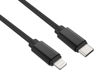 Câble Lightning Adeqwat Vers Usb-C 2M Noir Certifié Apple
