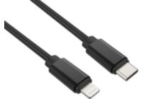 Câble Lightning ADEQWAT vers USB-C 2m noir certifié Apple
