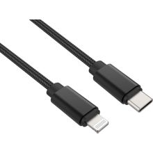 Câble Lightning ADEQWAT vers USB-C 2m noir certifie Apple