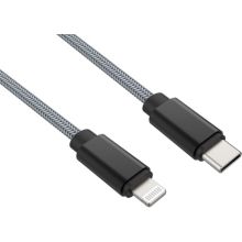 Câble Lightning ADEQWAT vers USB-C 2m gris certifie Apple