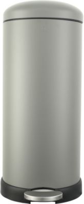 Poubelle manuelle ESSENTIELB ronde 30L à pédale gris béton