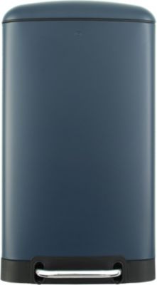 Poubelle manuelle ESSENTIELB rectangulaire 30L à pédale bleue