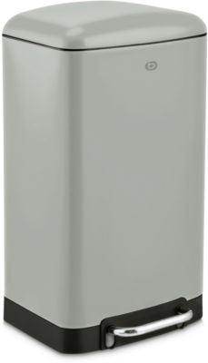 Poubelle automatique blanc 30 litres en acier inox