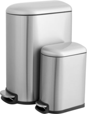 Poubelle manuelle ESSENTIELB 40L et 10L à pédale inox