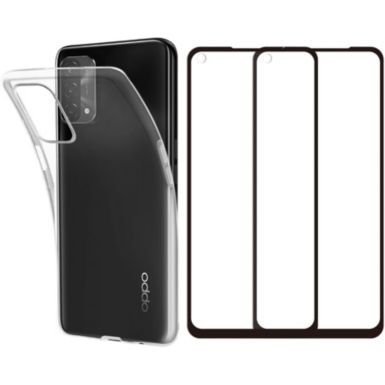 Pack ESSENTIELB Oppo A54/A74 5G Coque + Verre trempe x2