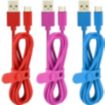 Câble micro USB ESSENTIELB x3 Bleu Rouge Rose