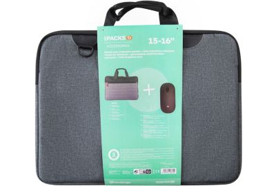 Sacoche ESSENTIELB 15-16'' Classic rouge + Souris