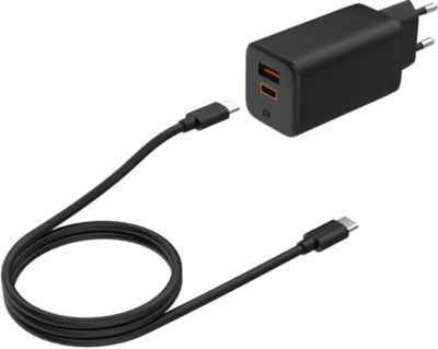 Chargeur secteur prise double USB + 1 câble USB vers USB-C - XTORM