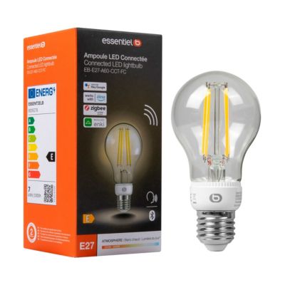 Ampoule LED connectée ESSENTIELB Filament Nuances de Blanc Classique E27