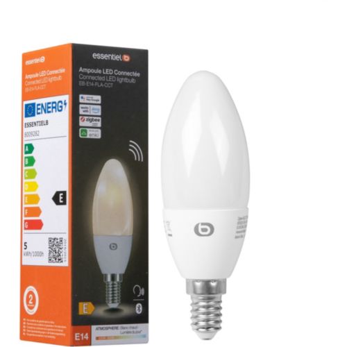 FLAMME Ampoule LED connectée E14 4.9W=40W 470lm change de couleur
