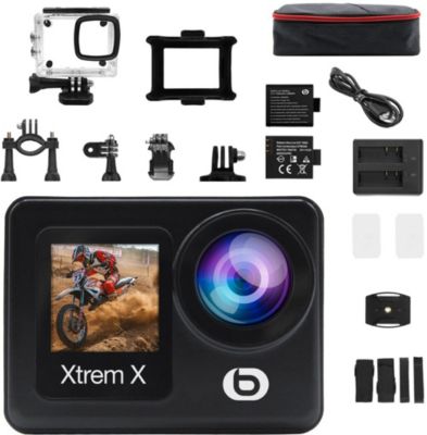 Caméra Sport Essentielb Xtrem X 4K Double Écran + 12 Accessoires