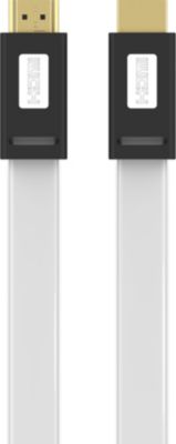 Câble HDMI ESSENTIELB 2.0/18Gbps plat 2M Blanc Câble HDMI ESSENTIELB 2.0/18Gbps plat 2M Blanc