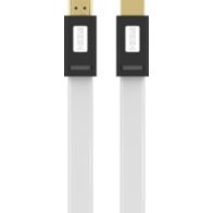 Câble HDMI ESSENTIELB 2.0/18Gbps plat 2M Blanc