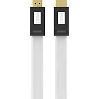 Câble HDMI ESSENTIELB 2.0/18Gbps plat 2M Blanc