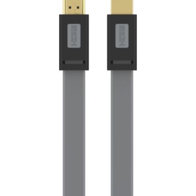Câble HDMI ESSENTIELB 2.0/18Gbps plat 2M anthracite