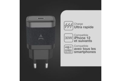 Chargeur secteur ADEQWAT 30W USB C