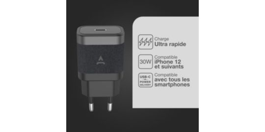 Chargeur secteur ADEQWAT 30W USB C