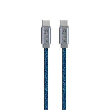 Câble USB C ADEQWAT vers USB-C bleu 2m - Solidaire