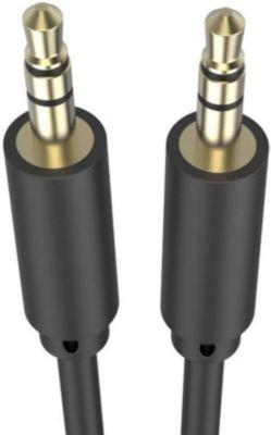 Adaptateur double Jack 6.3 mm stéréo femelle vers Jack 6.3 mm mâle stéréo,  corps plastique noir