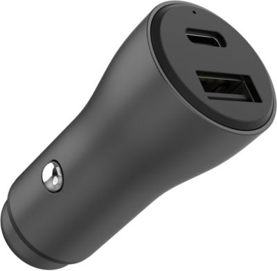 Chargeur allume-cigare WE - 2 ports USB (1 USB-A 5V/2,4A et 1 USB-C V/3A),  Total (USB-A+C) 5V/3A pour smartphone, GPS, etc