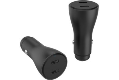 Chargeur allume cigare ADEQWAT 2x USB-C 60W Noir