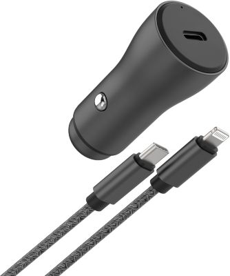 Chargeur allume-cigare ADEQWAT 30W USB-C + Cable lightning
