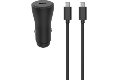 Chargeur allume-cigare ADEQWAT USB-C 30W + Câble USB-C 1M Noir