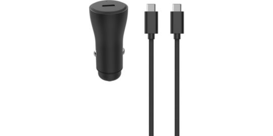 Chargeur allume-cigare ADEQWAT USB-C 30W + Câble USB-C 1M Noir