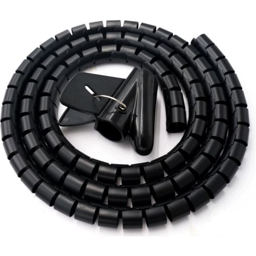 Gaine spirale range-câble Noir - 2,5 m - Diamètre de 45 mm