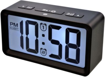 Radio réveil Essentiel B secteur ou pile - Radio AM/FM Reveil Alarm Grand  afficheur LED Bleu Tuner analogique