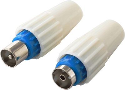 Fiche antenne TV LISTO Coaxiale Droite lot 2 M/F