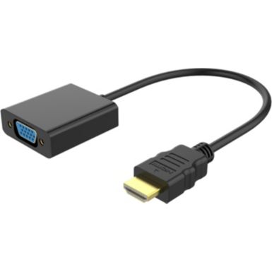 Adaptateur HDMI Vers VGA Plaqué Or Avec Sortie Audio 3,5 Mm – Full HD 1080p Pour PC, TV, Projecteur Et Plus