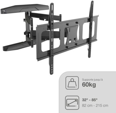 Support TV - Inclinable et orientable Support mural TV