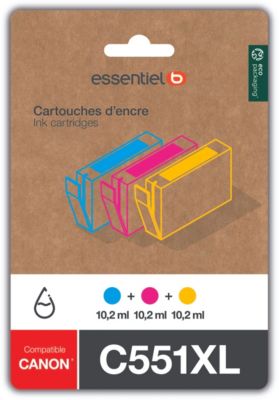 Cartouche d'encre ESSENTIELB C551 XL 3 couleurs Cartouche d'encre ESSENTIELB C551 XL 3 couleurs